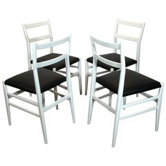 Set of Four Gio Ponti Leggera Chairs by Cassina