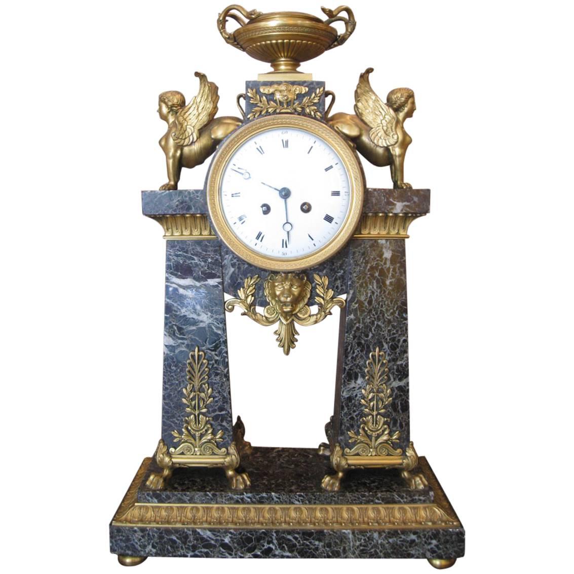 French Clock Napoleon Bonaparte "Retour d'Egypt"