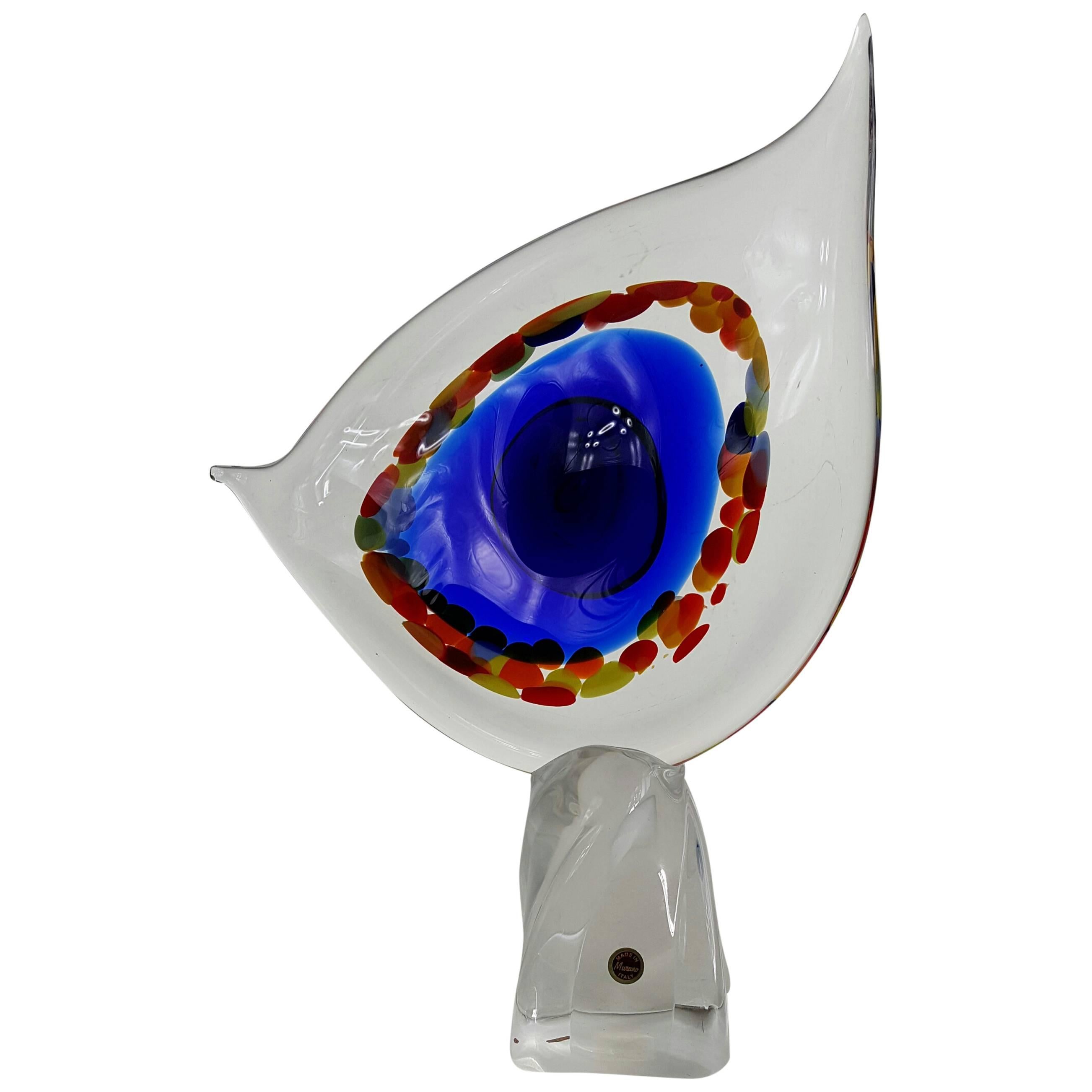 Large Contemporary Modern Abstract Murano Glass Sculpture