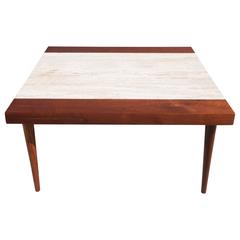 Midcentury Travertine Coffee Table