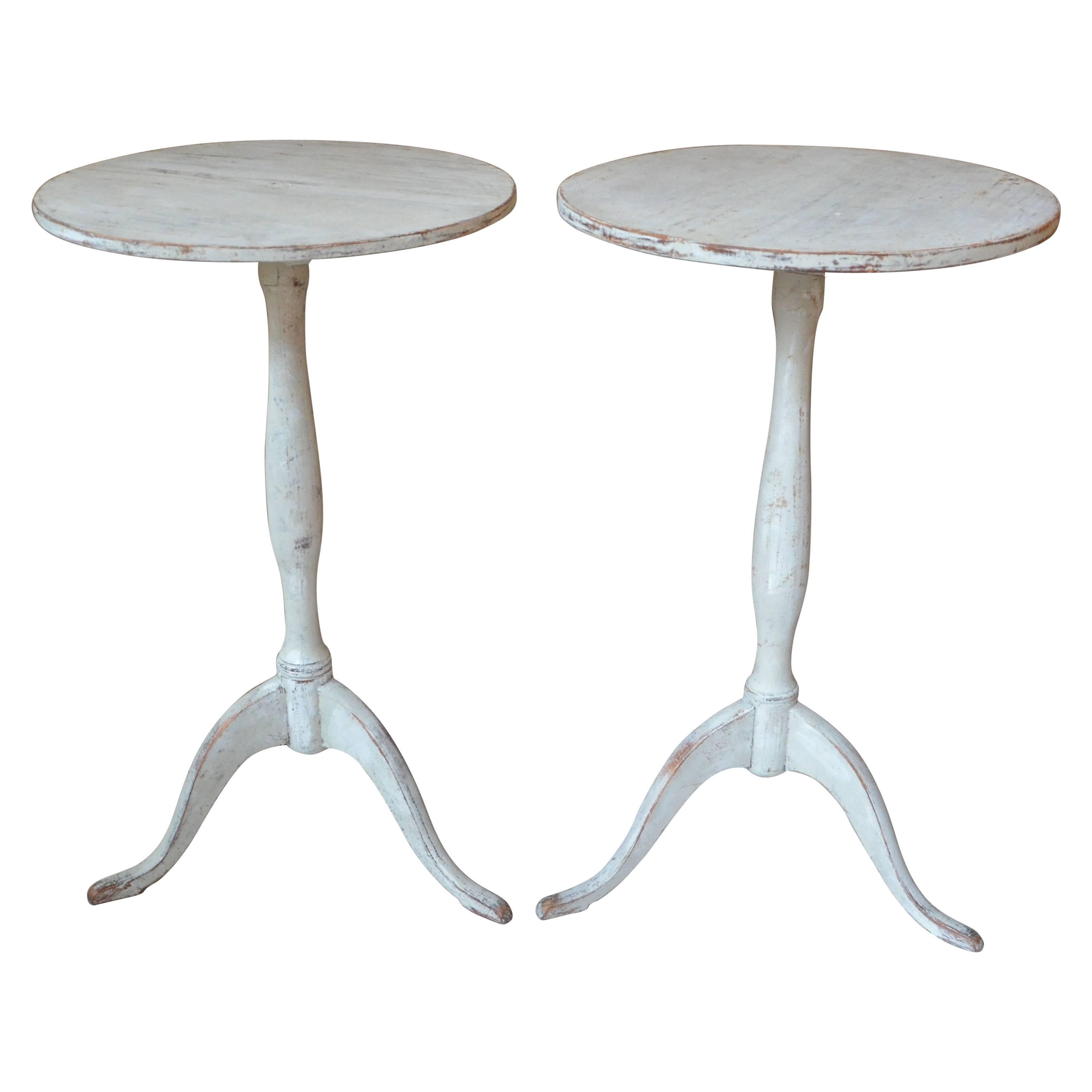 Pair of Swedish Early 19th Century Pedestal Tables