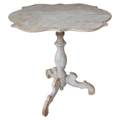 Swedish Pedestal Table with Shaped Top