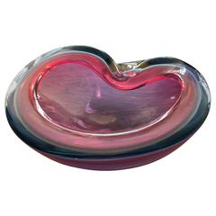 Pale Pink and Blue Sommerso Bowl