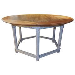 Cherry Table with Painted Base