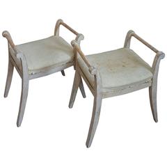 Pair of Neoclassical Style Stools