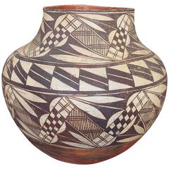 Antique Native American Pottery Olla, Acoma, 19th Century