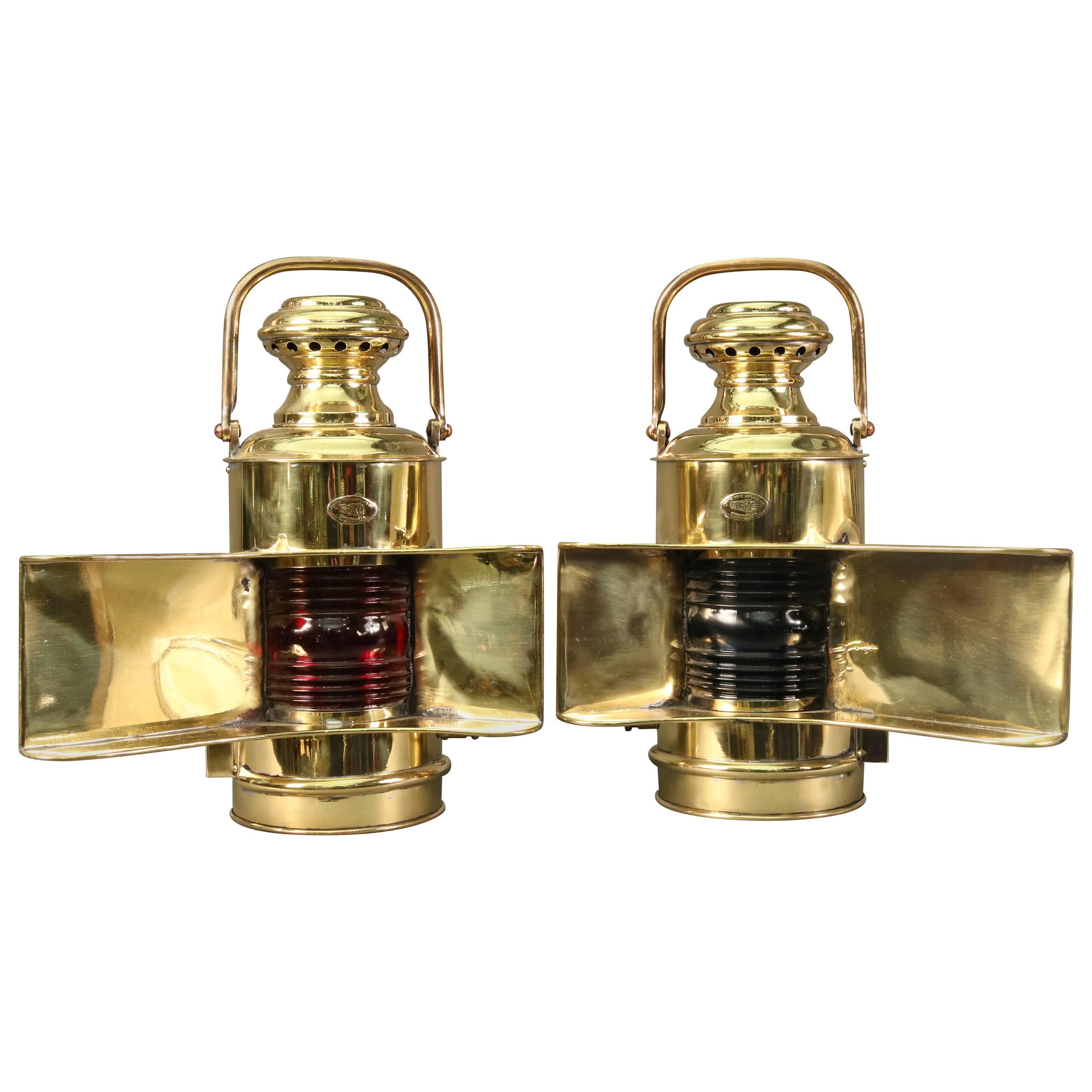 Port and Starboard Wing Lanterns For Sale