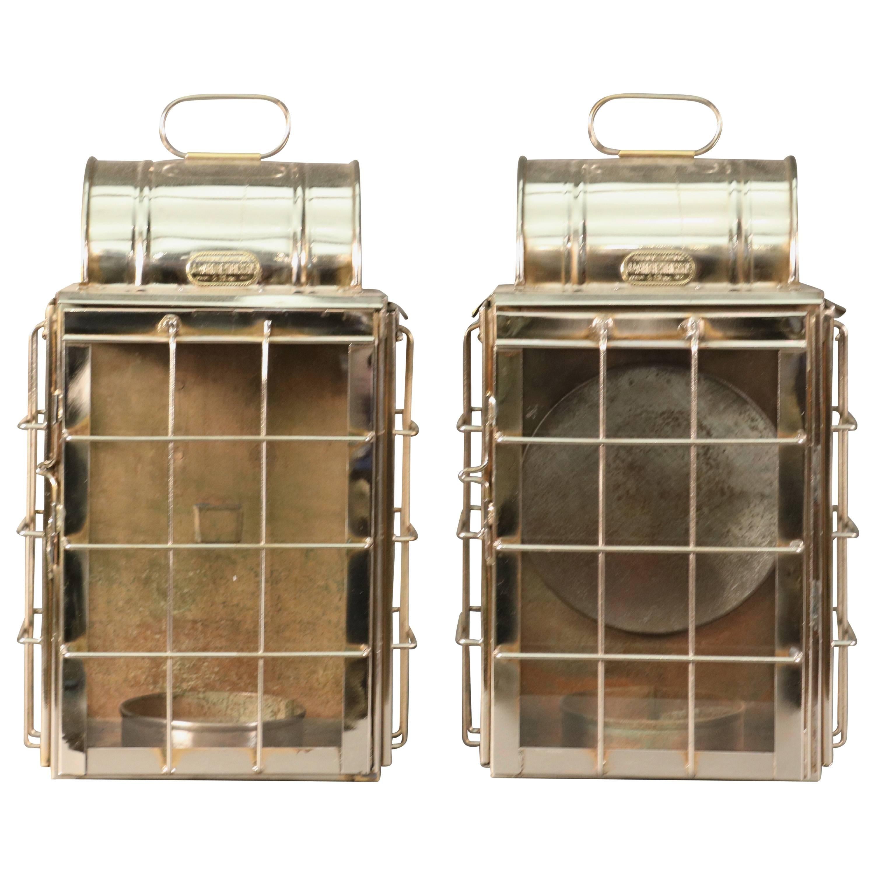 Pair of 1920s Cabin Lanterns For Sale