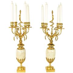 Antique Pair of 18th Century Louis XVI Candelabra, in the Manner of Gouthière