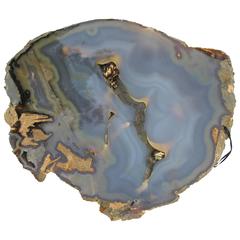 Agate Slab with Baroque Pearls, Decorative Art Accessory