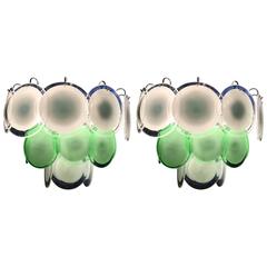 Lovely Pair of Murano Chandeliers by Vistosi, 1970s 8
