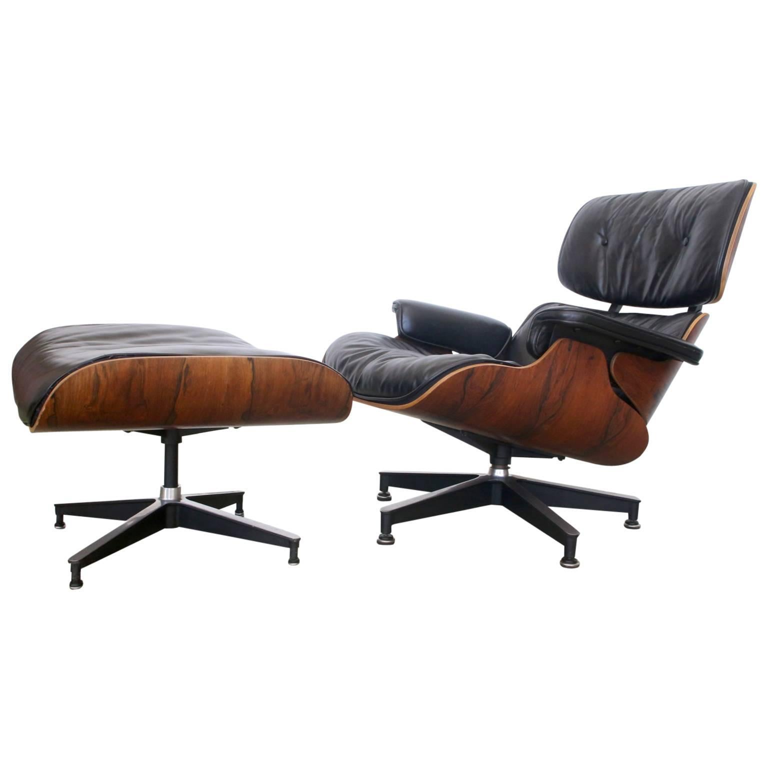 Herman Miller Eames Rosewood 670/671 Lounge Chair and Ottoman