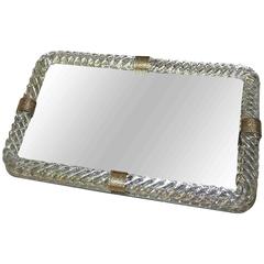 Retro Murano Twisted Glass Rope Vanity Tray