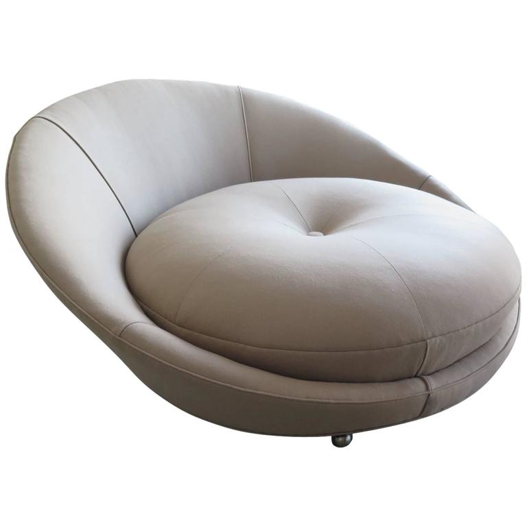 Large Round Lounge Chair by Milo Baughman at 1stdibs