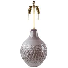 Large Lavender Italian Ceramic Table Lamp