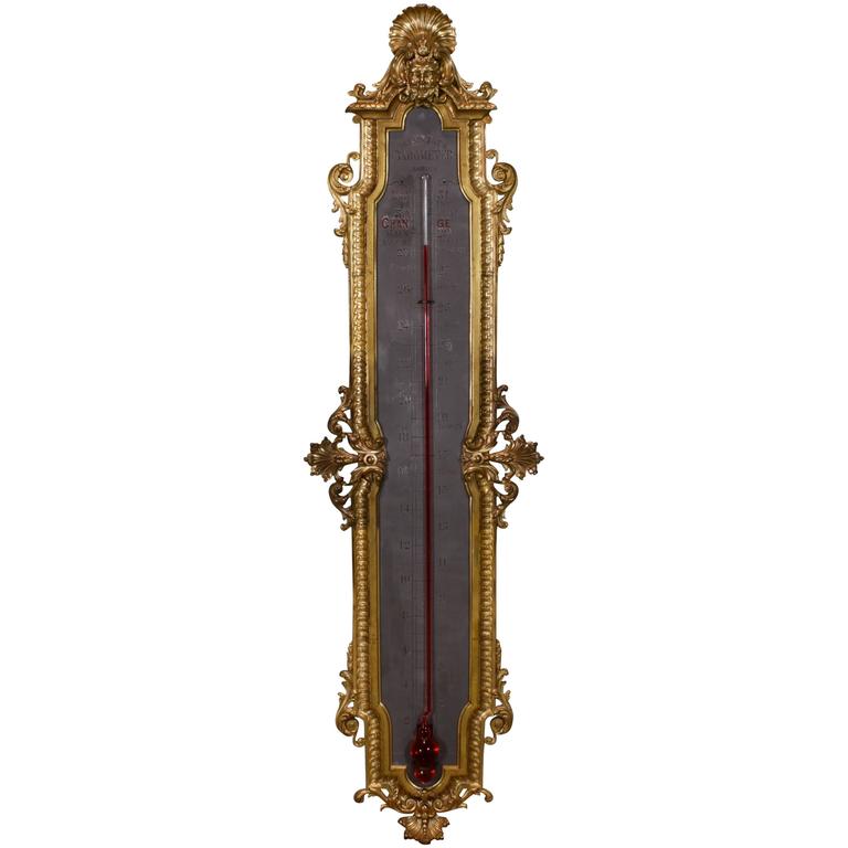 French Regence Style GiltBronze Passement's Barometer For Sale at 1stdibs