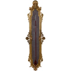 Antique French Regence Style Gilt Bronze Passement's Barometer