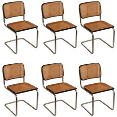 Set of Cesca Side Chairs by Marcel Breuer