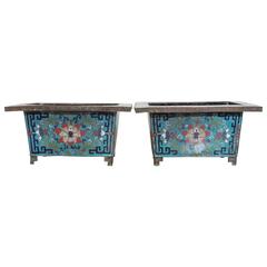 Pair of Cloisonné Planters