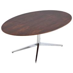 Florence Knoll Rosewood Elliptical Dining or Conference Table