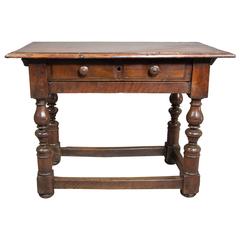 Italian Baroque Walnut Side Table
