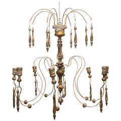 Italian Spider Chandelier Made with Antique Parts