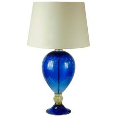  Blue and gold Toso Murano Table Lamp 