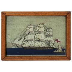 English Sailor's Woolwork or Woolie of a Sailing Ship