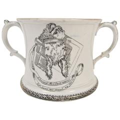 Antique Staffordshire Riddle Loving Cup