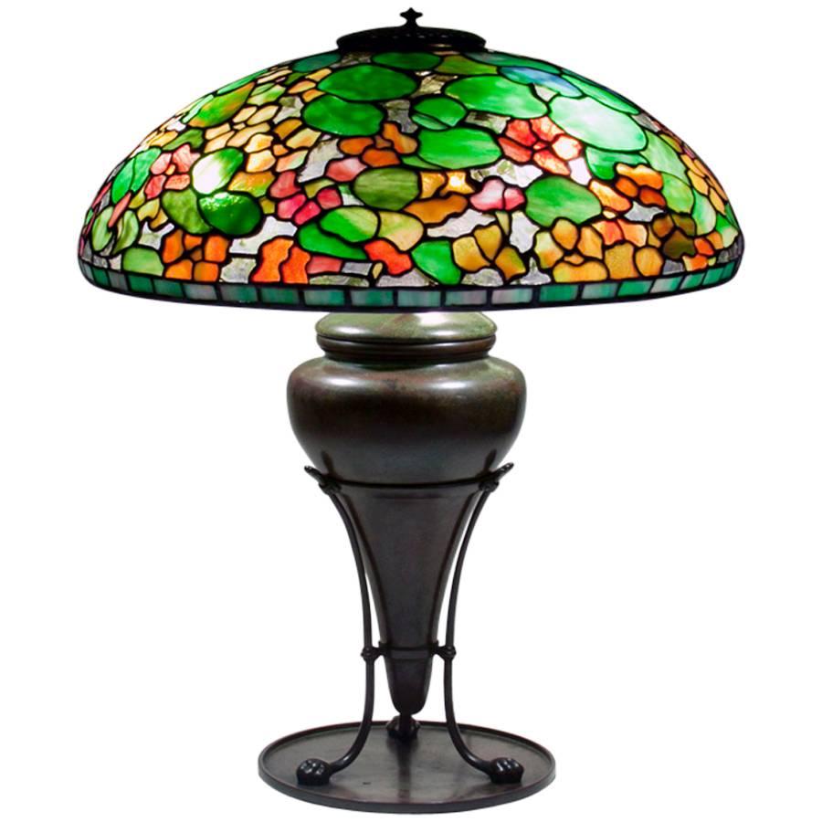 Tiffany Studios 'Nasturtium' Table Lamp For Sale