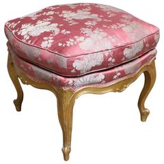 French Louis XV Style Tabouret with a Gold Leaf Finish