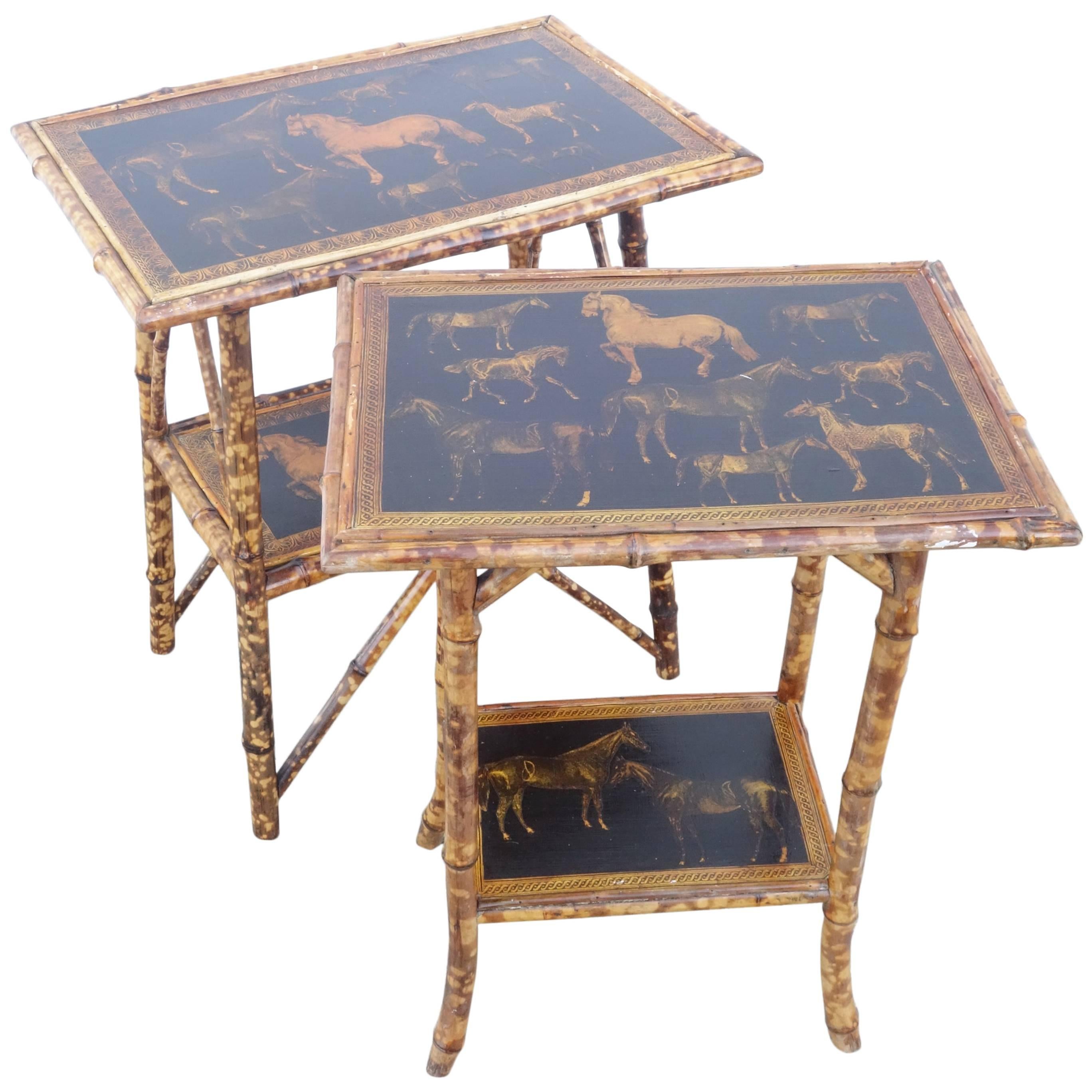 Decoupage Bamboo Tables
