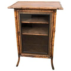 Bamboo Cabinet with a Glass Door
