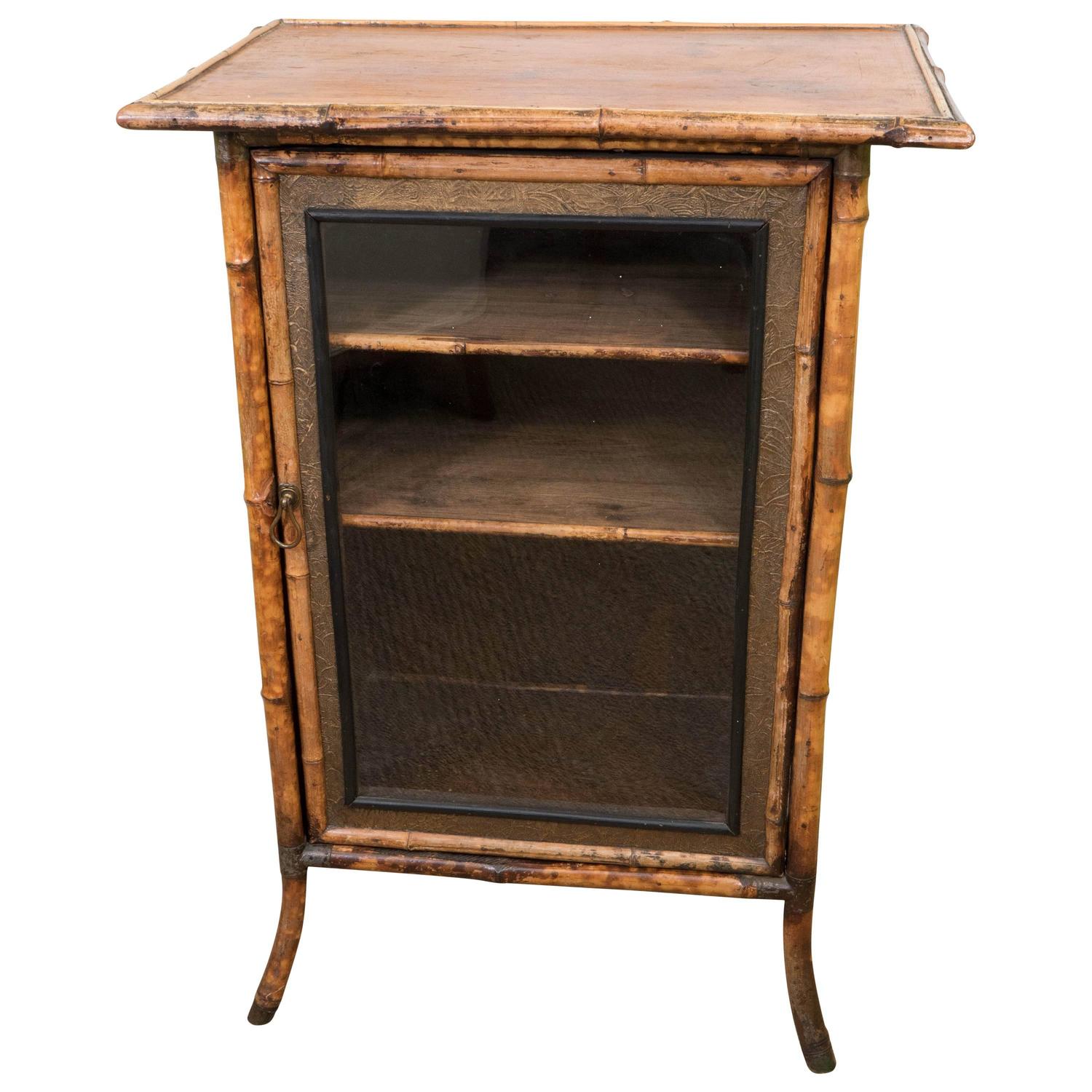 Bamboo with a Glass Door at 1stdibs
