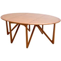 danish drop leaf table Kurt Ostervig for Jason Mobler Danish Modern Drop-Leaf Dining Table
