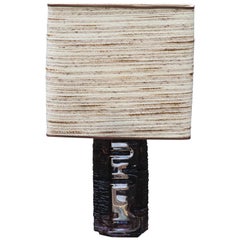 Rare Daum France Signed Brutalist Table Lamp