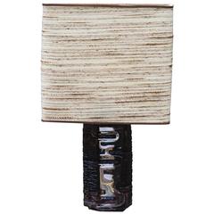 Rare Daum France Signed Brutalist Table Lamp 12