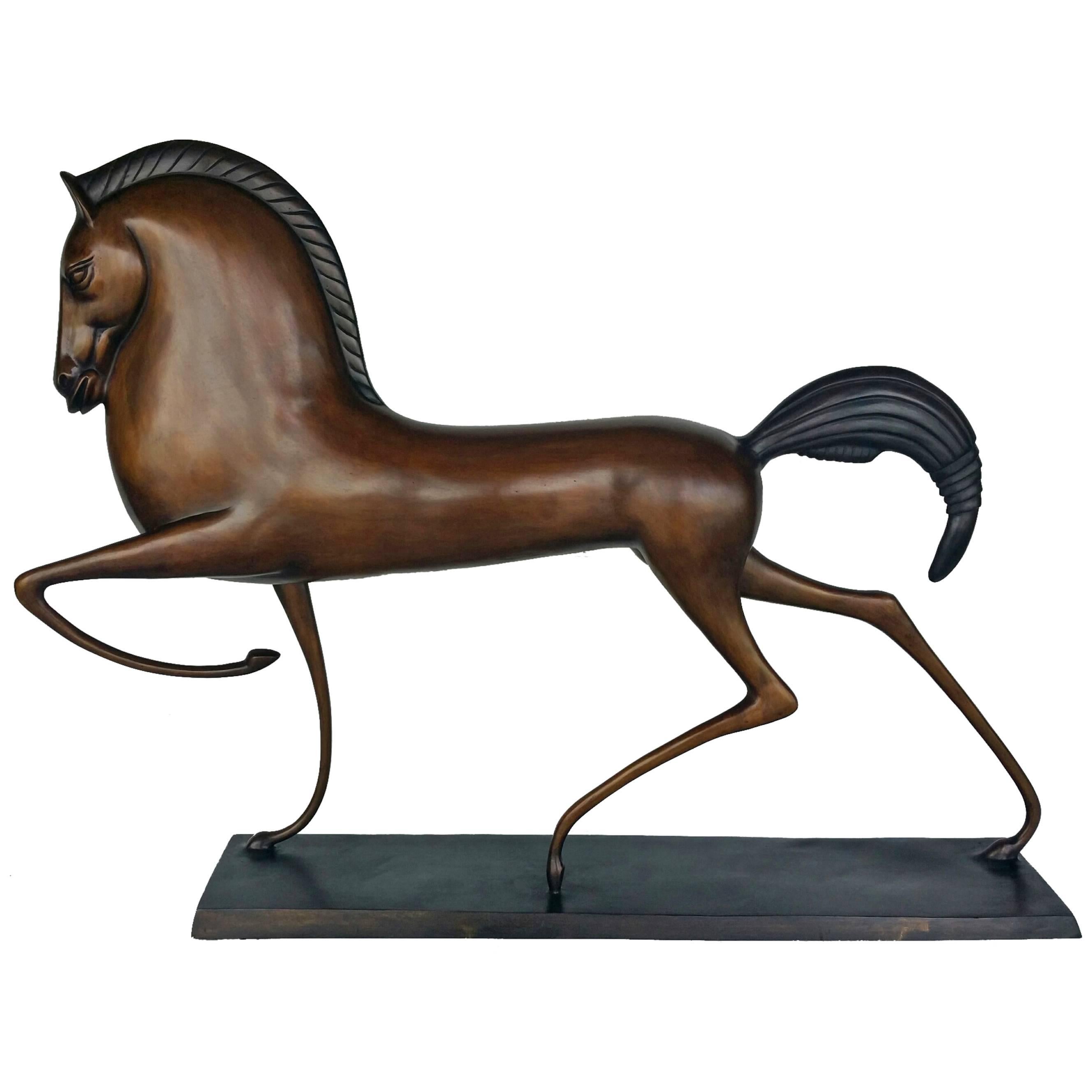  Bronze Etruscan Horse Sculpture in the Manner of Boris Lovet-Borski