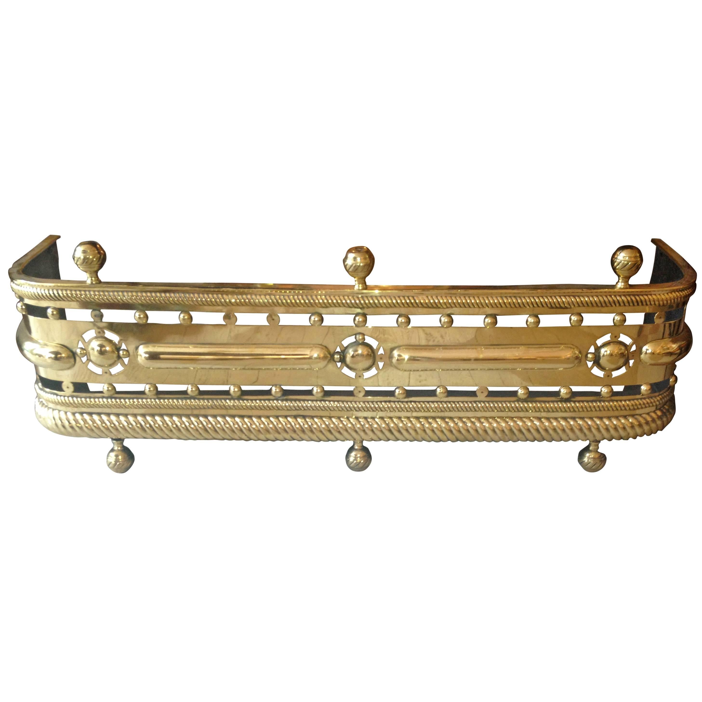 American 19th Century Brass Fender For Sale