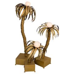 Vintage Steel Palm Tree Lamps, 1970s (Medium & Small Available)