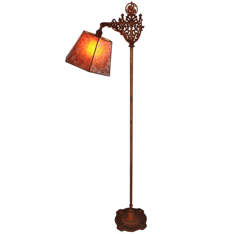 Spanish Galleon Motif Bridge Floor Lamp 1920s