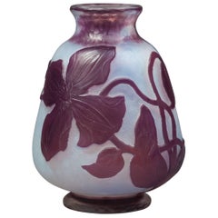 Daum Nancy Wheel Carved Vase, circa 1900