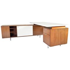 George Nelson for Herman Miller L-Shaped Executive Desk with Return