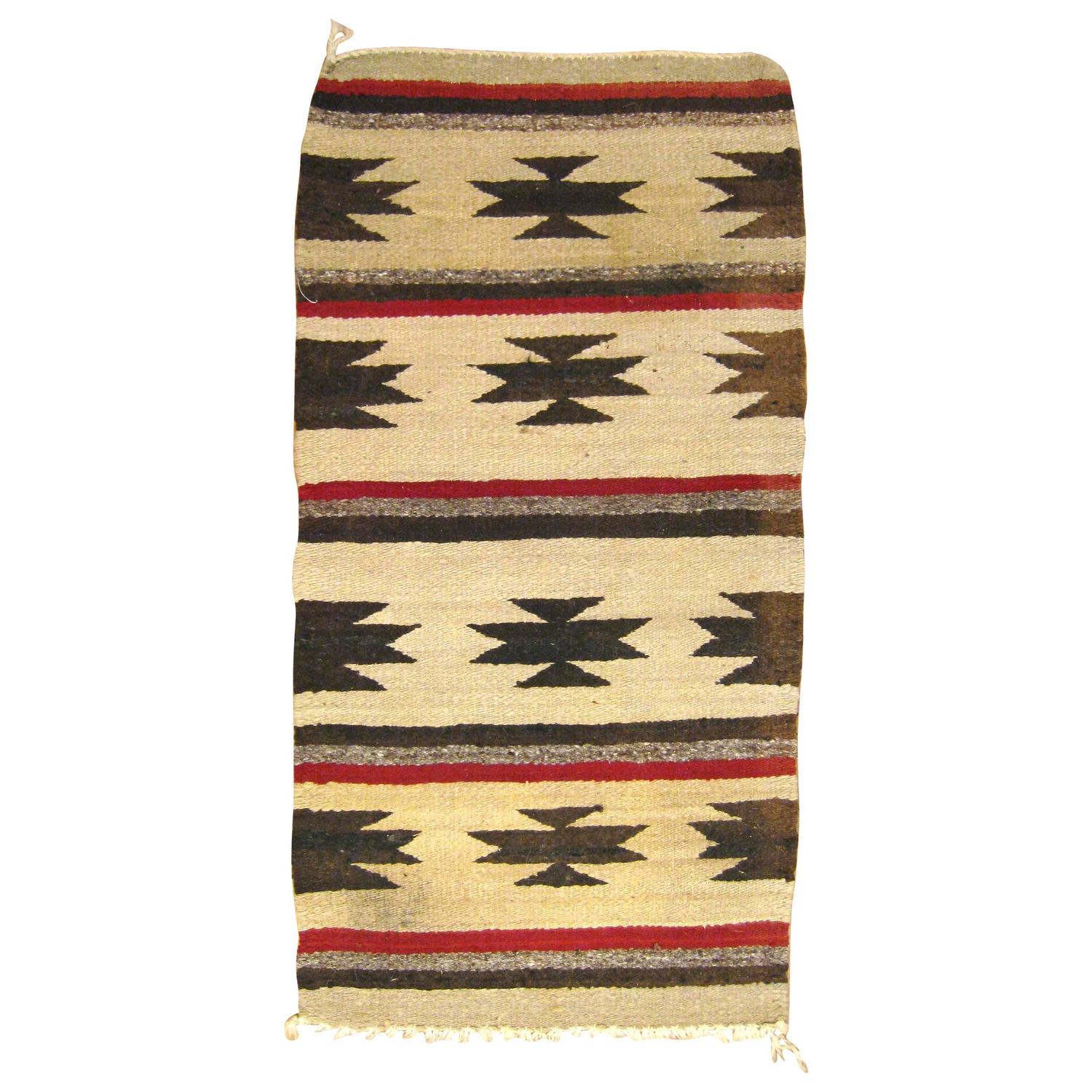 Vintage Mexican Zapotec Rug with Stars and Stripes Design For Sale at 1stdibs