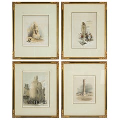 Ensemble de quatre lithographies de David Roberts 