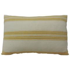 Vintage Yellow Turkish Stripe Lumbar Pillow