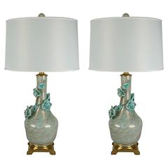 Matched Pair of Vintage Murano Lamps for Marbro