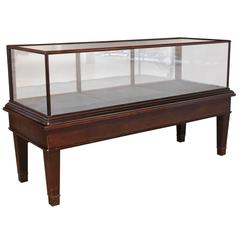 Antique American Mirrored Wood Display Showcase