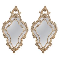 Antique 19th Century Pair Italian Mirrors