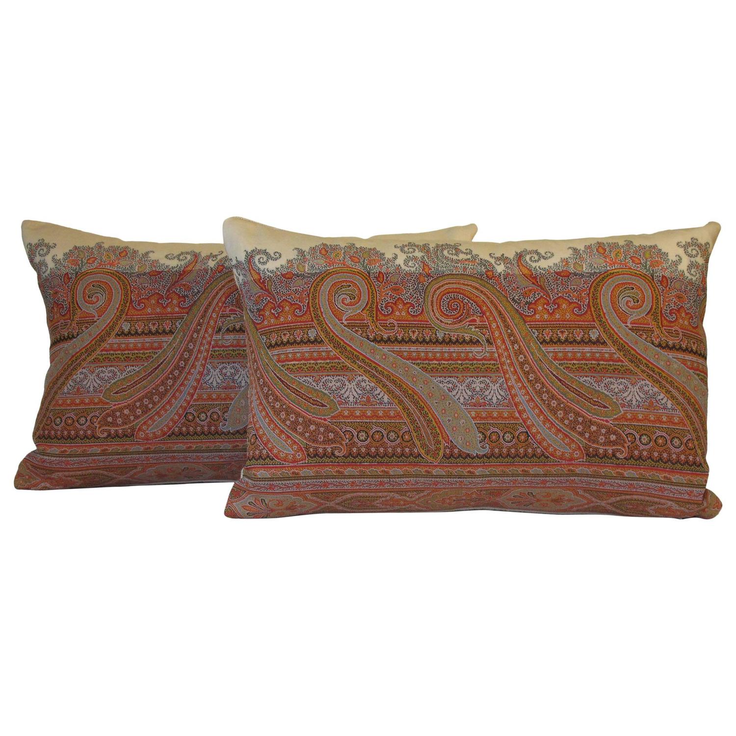 19th Century Paisley Pillows at 1stdibs
